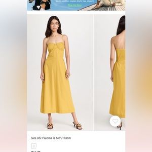 S/W/F Corset Midi Dress in citrus chaos in a size small, NWT!